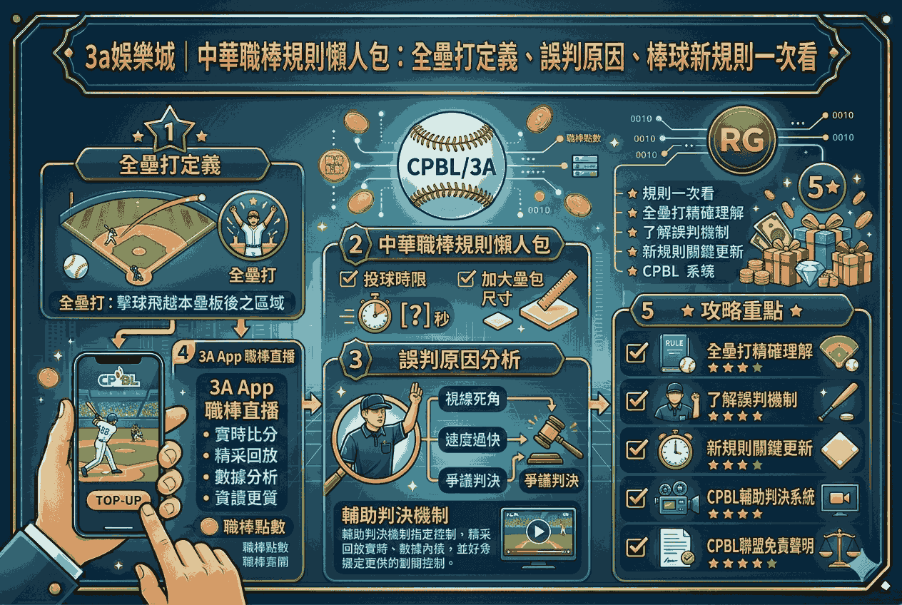 3a娛樂城｜中華職棒規則懶人包：全壘打定義、誤判原因、棒球新規則一次看